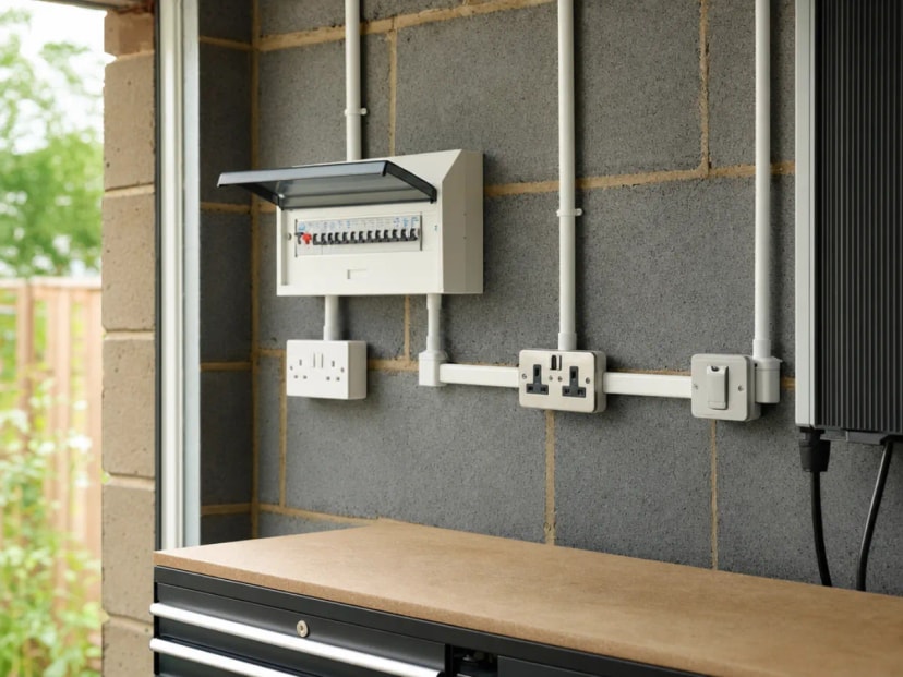 Power to a shed or garage